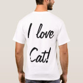 Die Asiatische Katze mit "I Liebe Katzen!" T-Shirt (Rückseite)