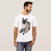 Die Asiatische Katze mit "I Liebe Katzen!" T-Shirt (Vorne ganz)