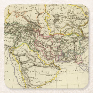 Die asiatische Türkei, Persien, Afghanistan Rechteckiger Pappuntersetzer