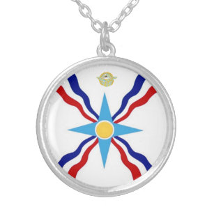 Die Assyrian Flaggen-Halskette Versilberte Kette