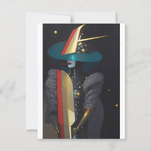Die Astro-Hexe surfen Postkarte