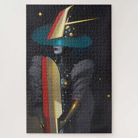 Die Astro-Hexe surfen Puzzle (Vertikal)