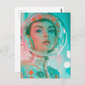 Die Astronautin Postkarte (Vorne/Hinten)