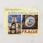Die Astronomische Uhr Prag, Tschechische Republik Postkarte (Vorne/Hinten)