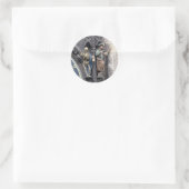 Die astronomische Uhr Runder Aufkleber (Tasche)