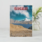 Die atemberaubende Schönheit Omans Feiertagskarte (Stehend Vorderseite)