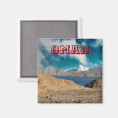 Die atemberaubende Schönheit Omans Magnet (Vorderseite/Rückseite)