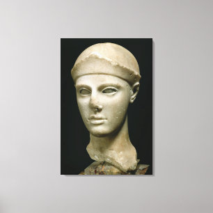 Die Athene von Aegina, einen Sturzhelm tragend, Leinwanddruck