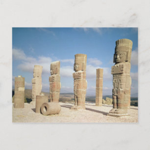 Die atlanteanischen Säulen oben auf der Pyramide B Postkarte
