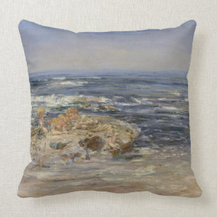 Die atlantische Brandung, 1899 (Öl auf Leinwand) Kissen