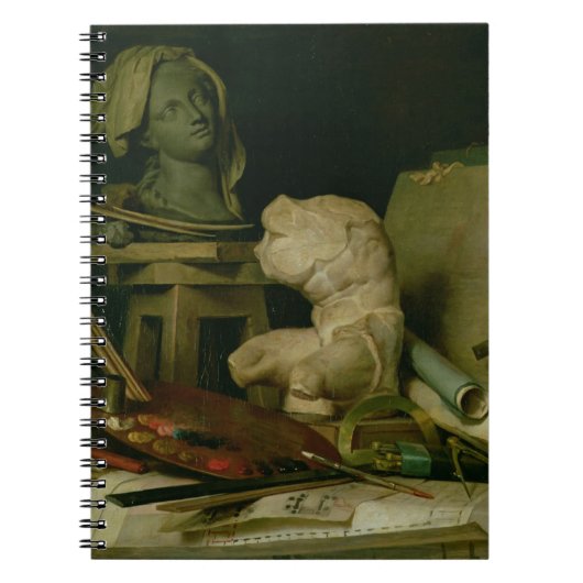 Die Attribute der Künste, 1769 (Öl auf Leinwand) Notizblock (Vorderseite)