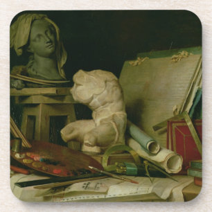 Die Attribute der Künste, 1769 (Öl auf Leinwand) Untersetzer