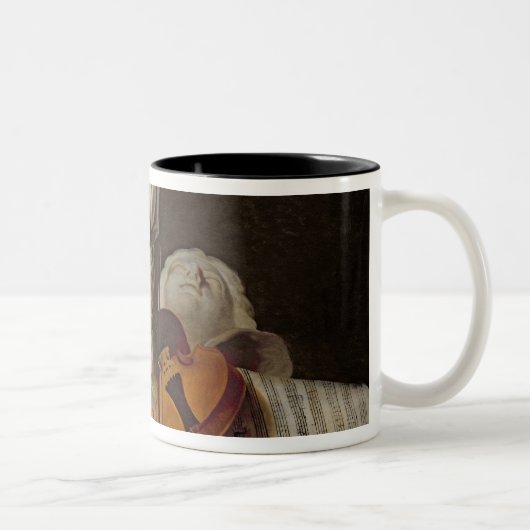 Die Attribute der Künste Zweifarbige Tasse (Rechts)