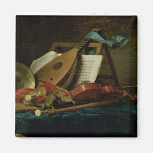 Die Attribute von Musik, 1770 (Öl auf Leinwand) Magnet
