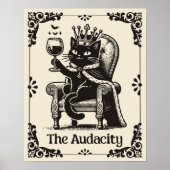 Die Audacity Black Cat Lustige Tarotkarten-Kunst Poster (Vorne)
