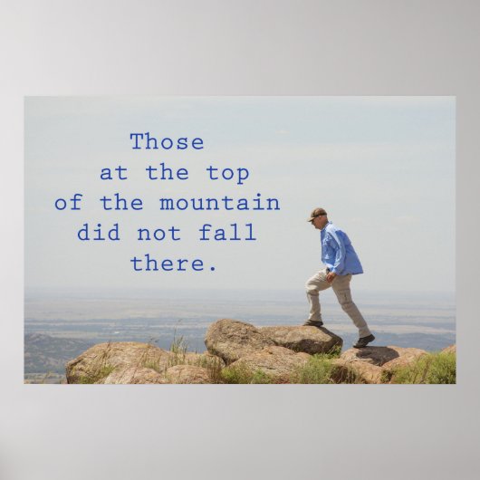Die auf der Bergspitze Poster (Vorne)