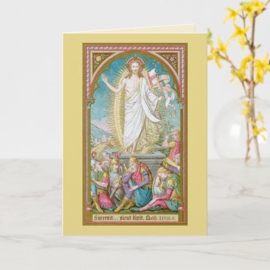 Die Auferstehung Christi Jesus (SAU 041) Karte (Gelbe Blume)