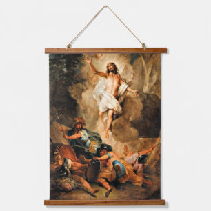 Die Auferstehung Christi, schöne Kunstmalerei Wandteppich Mit Holzrahmen