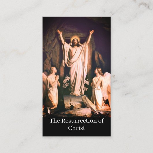 Die Auferstehung der Christi-Ostergebet-Karte Telefonnummerkarte (Vorderseite)