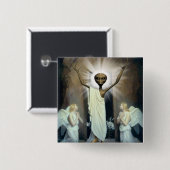 Die Auferstehung des alien Jesus Button (Vorne & Hinten)