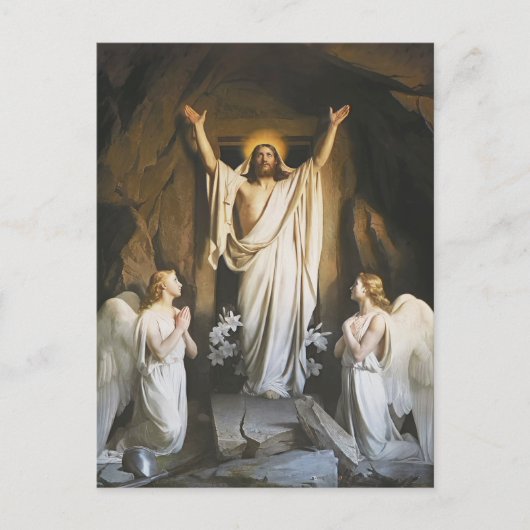 Die Auferstehung durch Carl Bloch, religiöse Kunst Postkarte (Vorderseite)