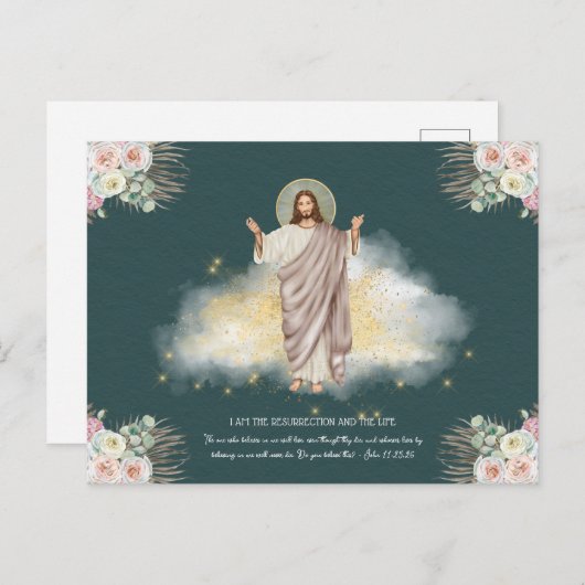 Die Auferstehung Jesu Christi - Ostern Postkarte (Vorne/Hinten)