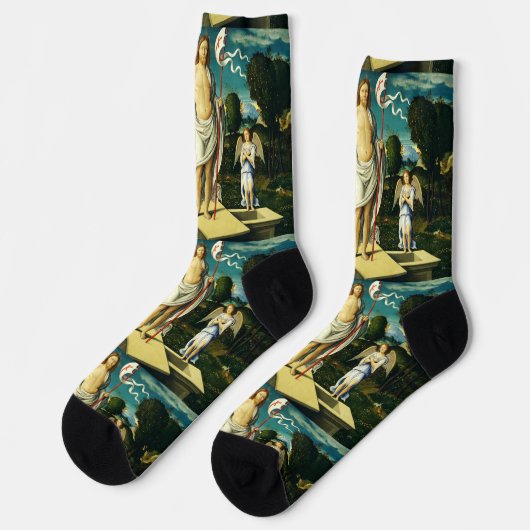 Die Auferstehung Jesu durch Girolamo da Santacroc Socken (Linkes Detail)