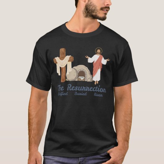 Die Auferstehung Ostern Christlich   T-Shirt (Vorderseite)