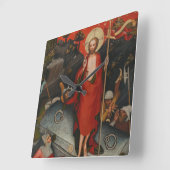 Die Auferstehung Quadratische Wanduhr (Winkel)