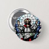 Die Auferstehung unseres Lords (Buntglas) Button (Vorne & Hinten)