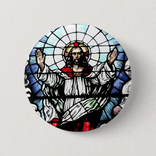 Die Auferstehung unseres Lords (Buntglas) Button