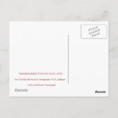 Die Auferstehung unseres Lords - Ikonenkarte Postkarte (Rückseite)