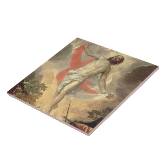 Die Auferstehung von Christus (Öl auf Leinwand) Fliese (Seite)