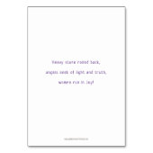 Die Auferstehungskarte Tischnummer (Rückseite)