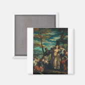 Die Auffindung des Moses von Veronese Fine Art Magnet (Vorderseite/Rückseite)