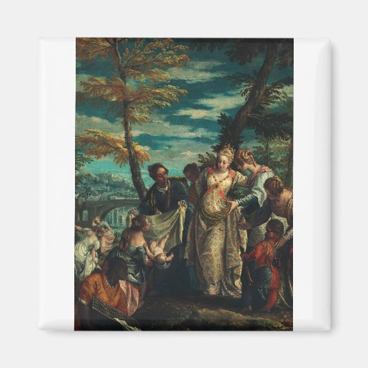 Die Auffindung des Moses von Veronese Fine Art Magnet (Vorne)