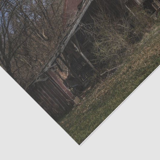 Die Aufgabe des Holzstalls im Wald Seidenpapier (Ausschnitt)