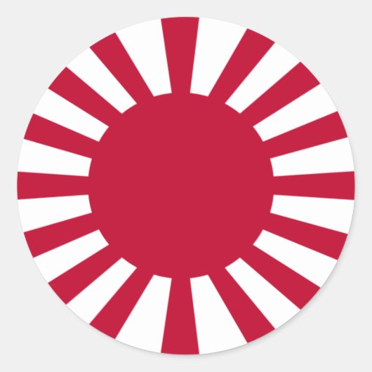 Die aufgehende Sonne Japans (einfache Geschichte) Runder Aufkleber (Vorderseite)