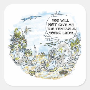 Die Aufkleber des Tentacle-Quadrats