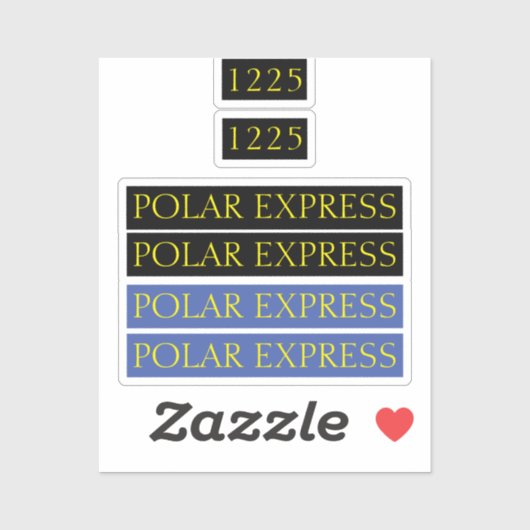 Die Aufkleber für den Polar-Express-Tomy/Trackmast (Blatt)