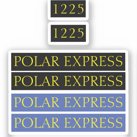 Die Aufkleber für den Polar-Express-Tomy/Trackmast (Vorderseite)