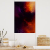 Die auflösende Flamme Abstract Poster (Küche)