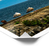 Die aufragende Bastion von Fair Head Poster (Ecke)