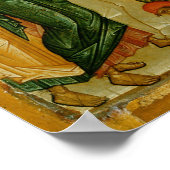 Die Aufstachelung von Lazarus, die russische Ikone Poster (Ecke)