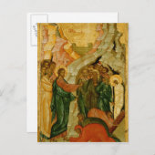 Die Aufstachelung von Lazarus, die russische Ikone Postkarte (Vorne/Hinten)