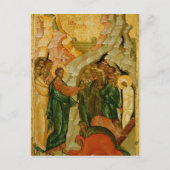 Die Aufstachelung von Lazarus, die russische Ikone Postkarte (Vorderseite)
