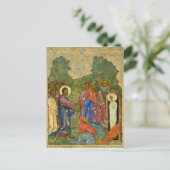 Die Aufstachelung von Lazarus, die russische Ikone Postkarte (Stehend Vorderseite)