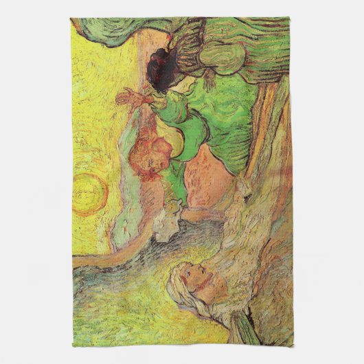 Die Aufstachelung von Lazarus durch Vincent van Go Geschirrtuch (Vertikal)