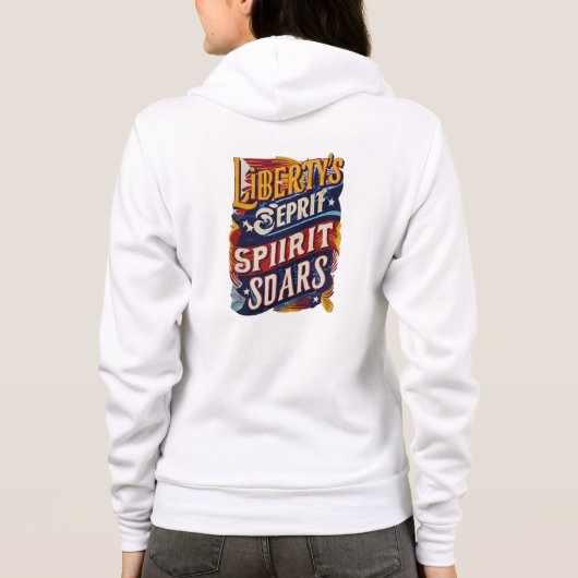 "Die aufstrebende Essenz der Freiheit" Hoodie (Rückseite)