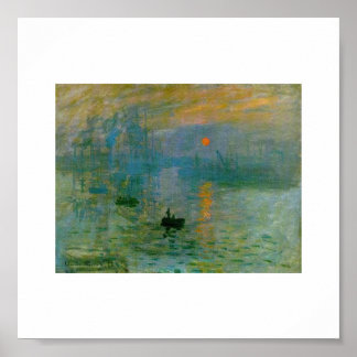 Die aufstrebende Sonne von Claude Monet Poster